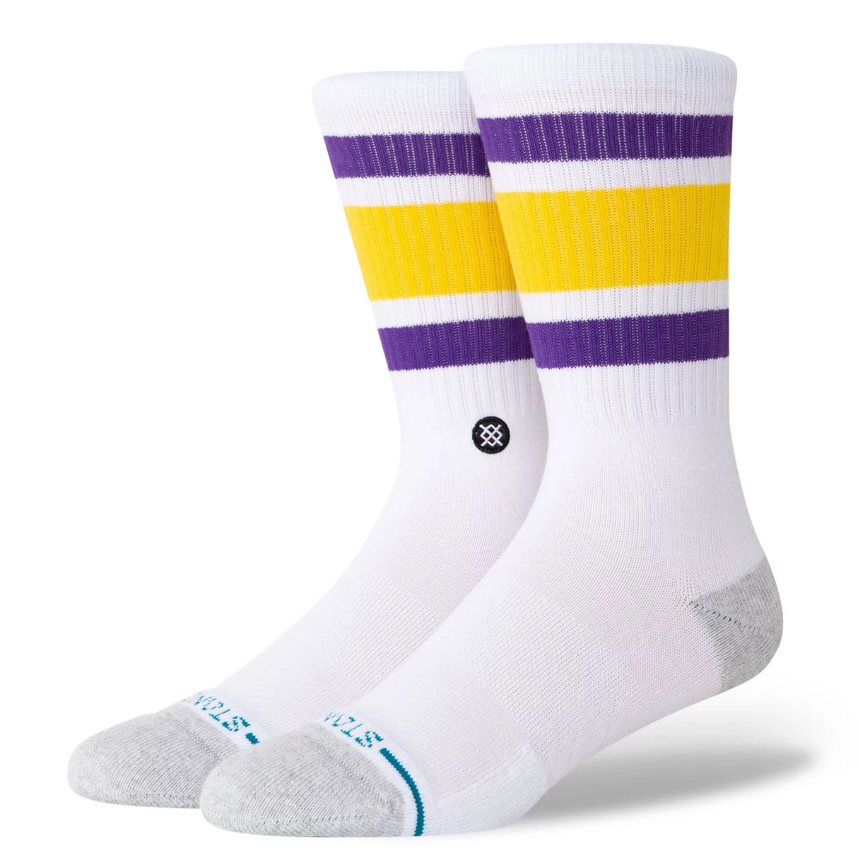 Stance Los Angeles Lakers Tube White Crew Socks