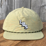 Long Beach Skate LBS Long Side Nylon Rope Beige Rope Snapback Hat