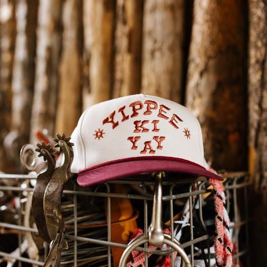 Sendero Yippee Ki Yay White 5-Panel Structured Snapback Hat