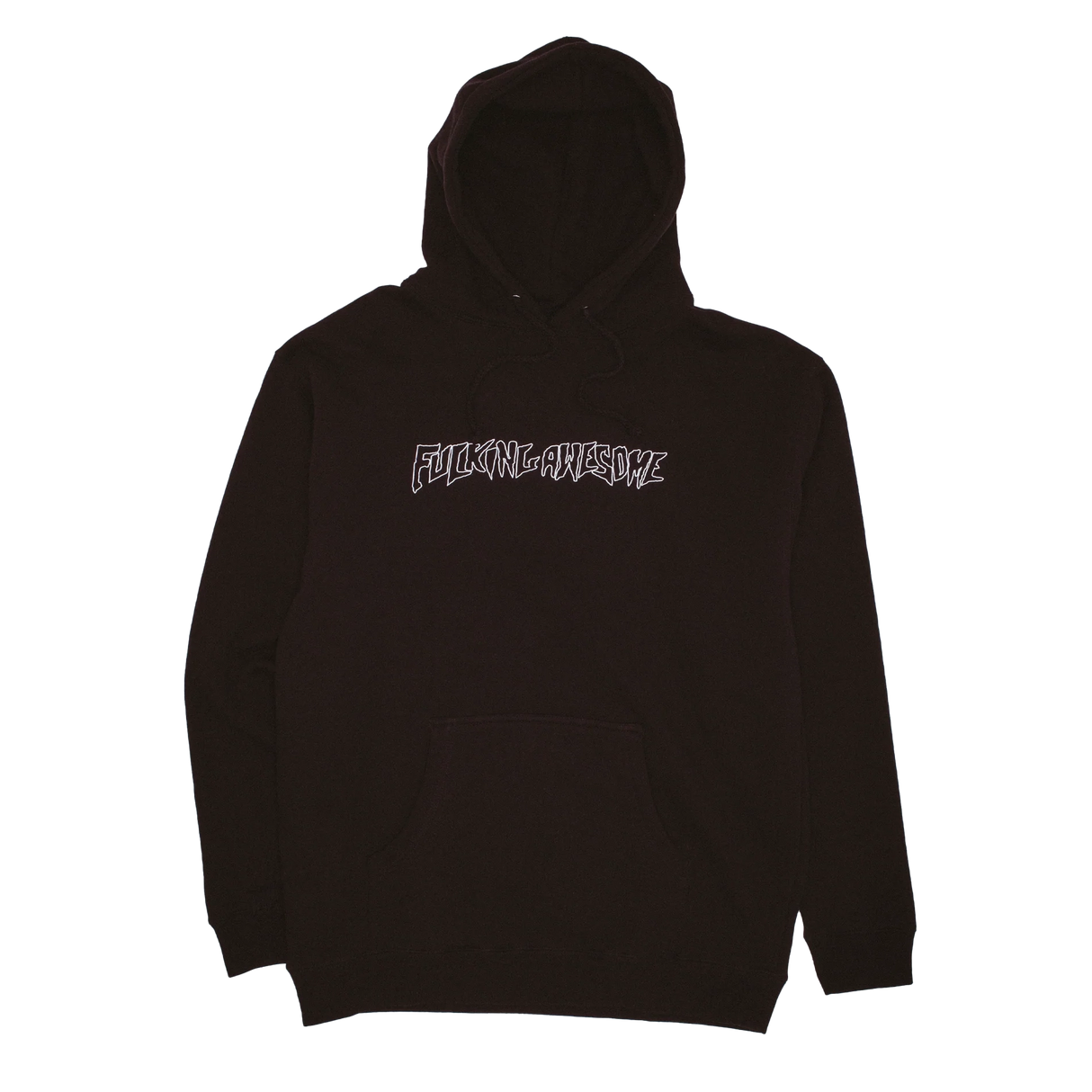 Fucking Awesome Outline Stamp Black L/s Hooded Sweatshirt