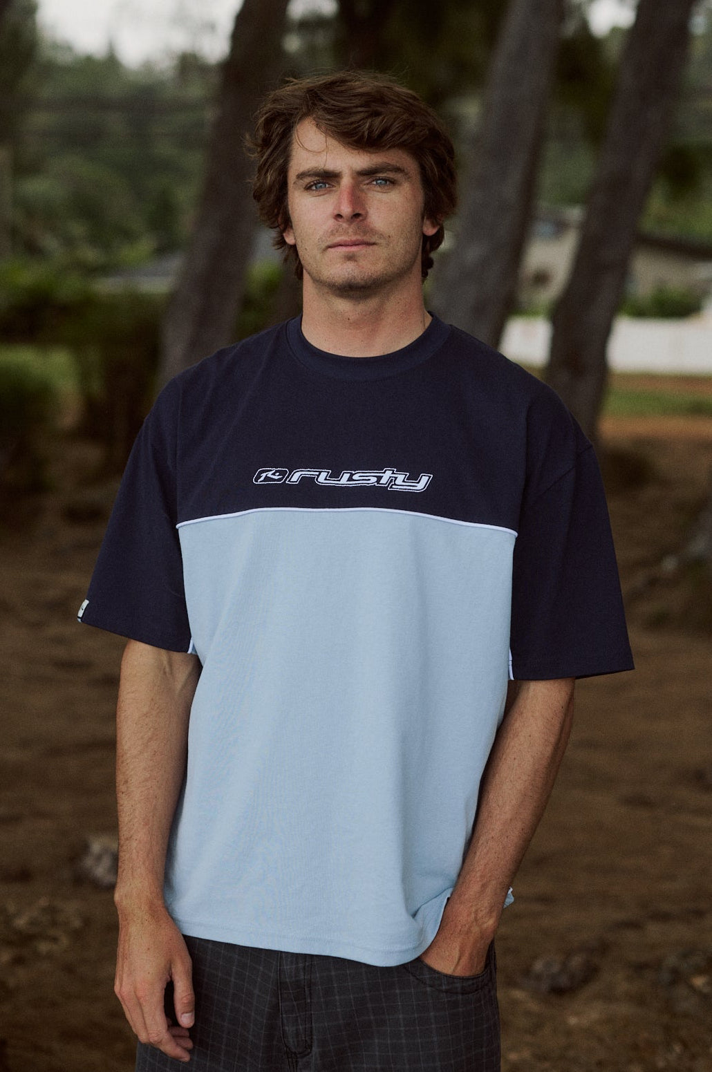 Rusty Infinity 2.0 Smokey Blue Tee S/s Shirt