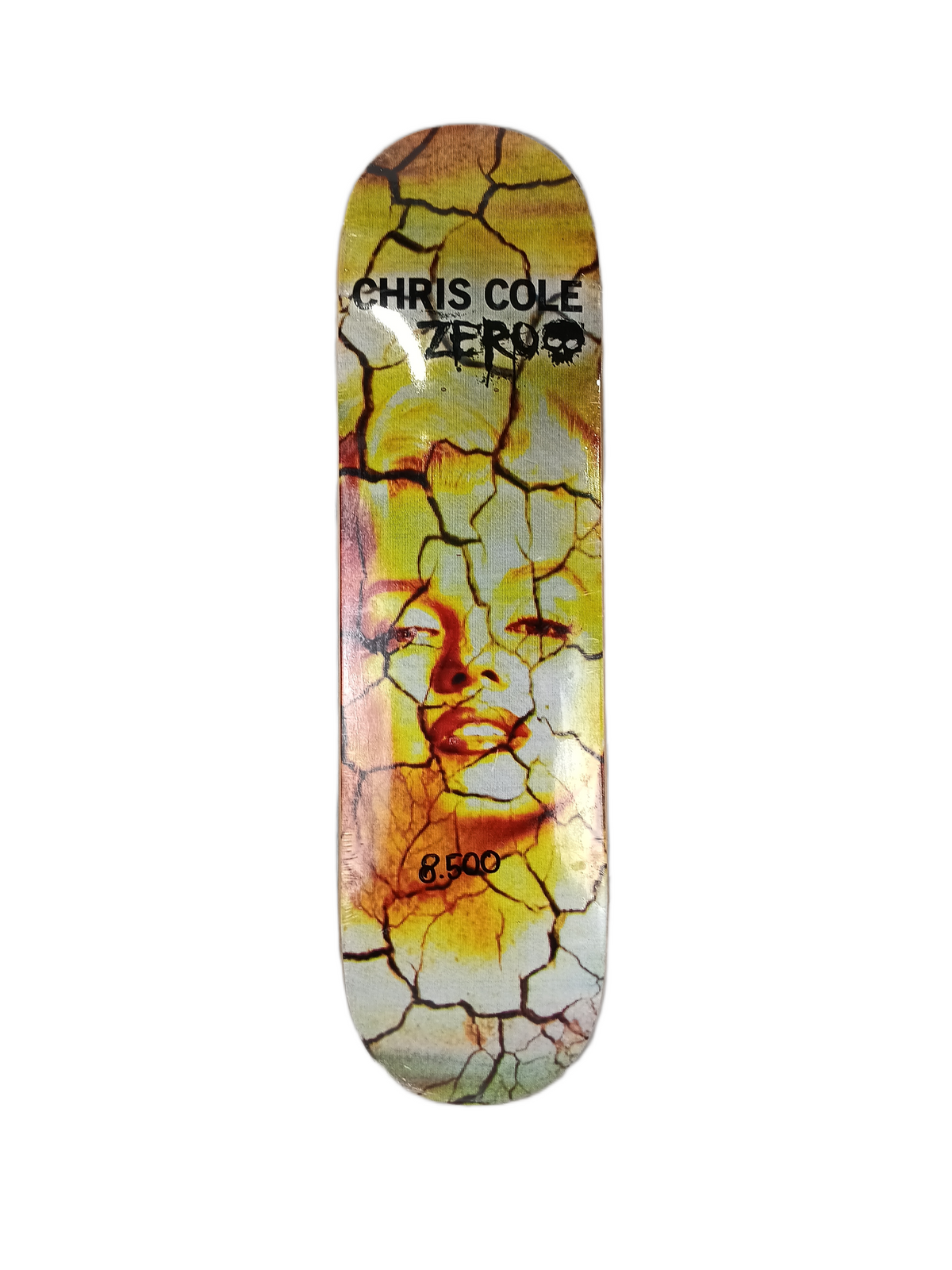 Zero Skateboards（ゼロスケートボード）Chris Cole Zero Chris Cole Fractured Portrait Yellow Orange Black Size 8.500