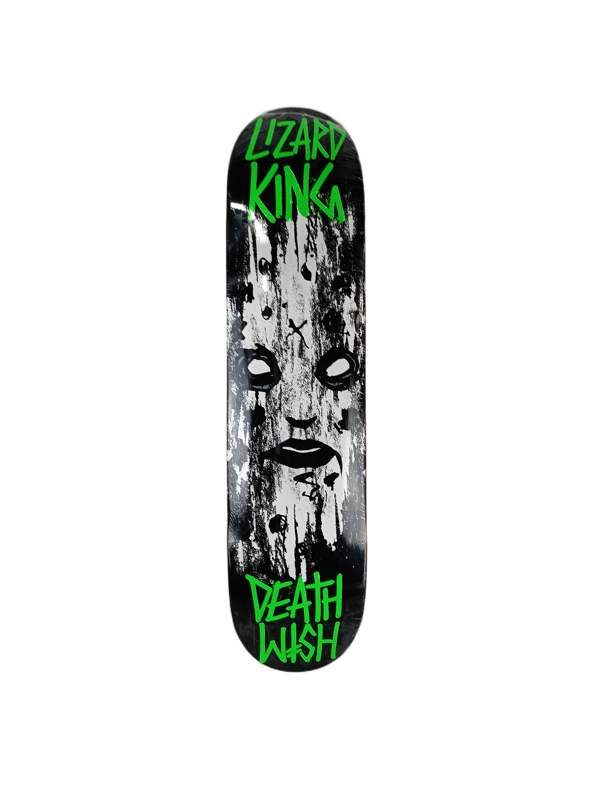 スケートボード Deathwish A.Lizardking Pro Model Deathwish Lizard King Sketchy Face Black White Green Red Top Size