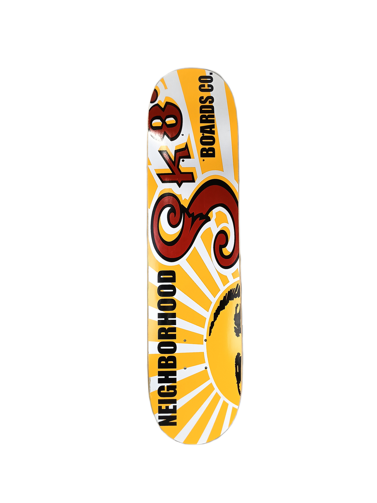 Neighborhood Neighborhood Sk8 Boards Sol Beer graphic Gold White