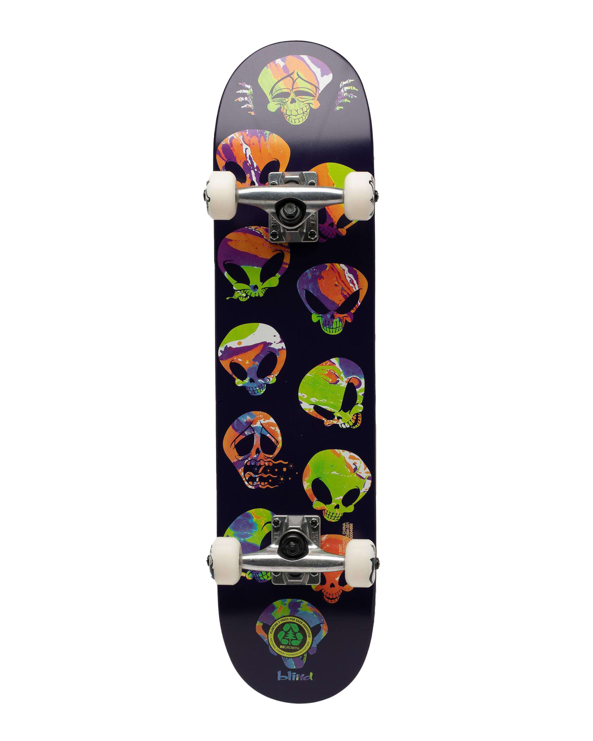 Blind Cascading Reaper Youth First Push Purple 7" Complete Skateboard