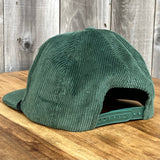 Long Beach Skate LBS Long Side Corduroy Rope Dark Green Snapback Hat