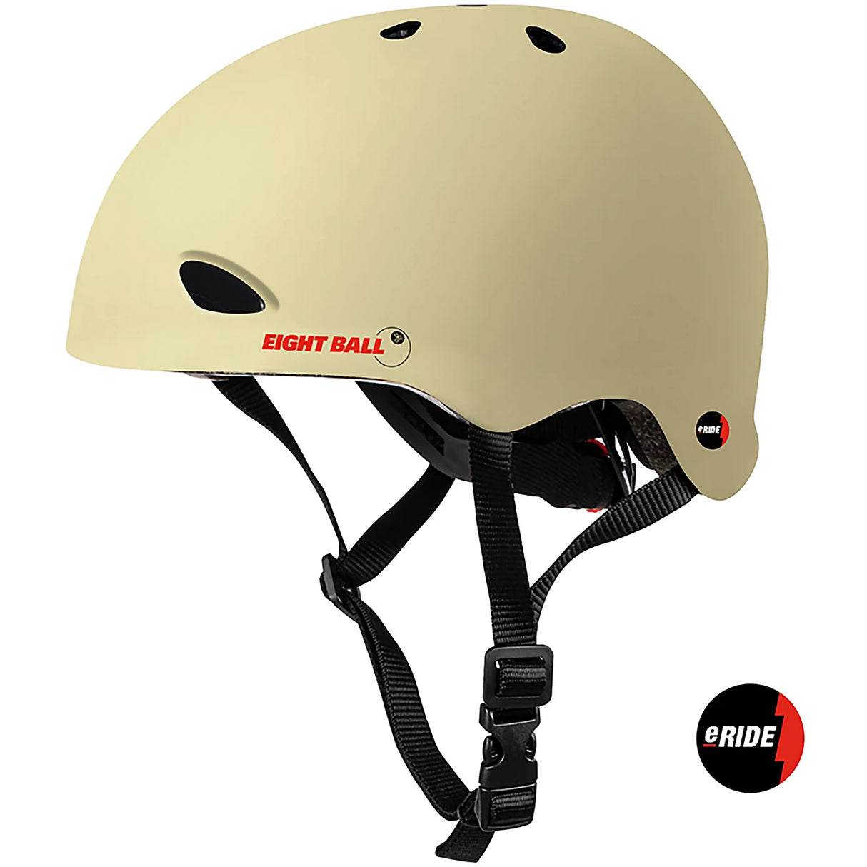 Eight Ball E-Lite LED Light 14+ Cream Matte Helmet
