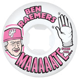 OJ Raemers Foundation EZ Edge 99a 54mm White Skateboard Wheels