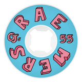 OJ Raemers Foundation Hardline 99a 55mm White Skateboard Wheels