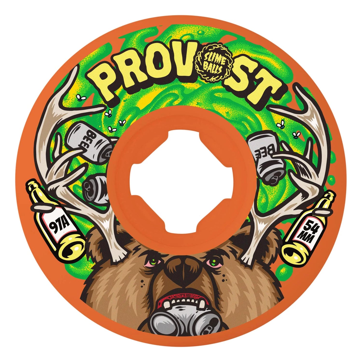 Slime Balls Collin Provost Beer Guest Vomit Mini Orange 97a 54mm Skateboard Wheels