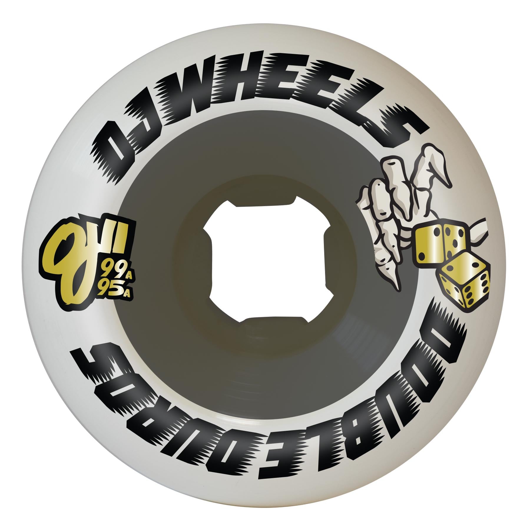 OJ Double Duro White/Black Mini Combo 58mm 99a/95a Wheels – Long