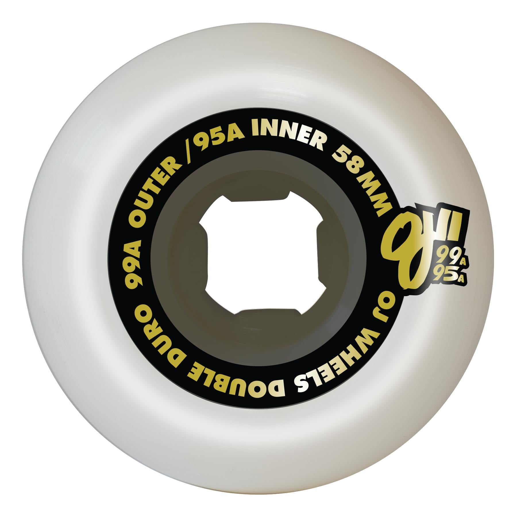 OJ Double Duro White/Black Mini Combo 58mm 99a/95a Wheels – Long OJ Double Duro White/Black Mini Combo 58mm 99a/95a Wheels – Long