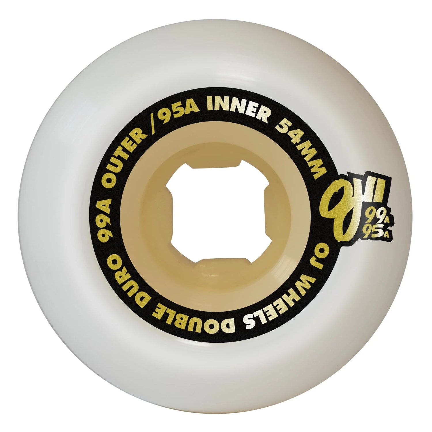 OJ Double Duro Gum Hardline 99a/95a 54mm Wheels