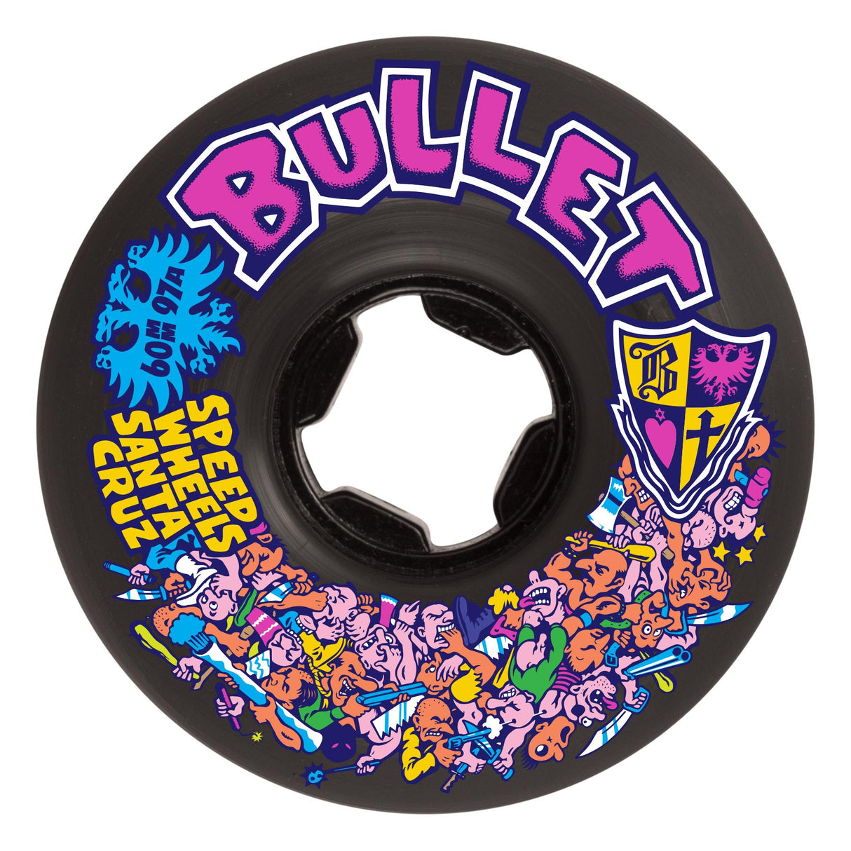 Slime Balls Bullet Riot Vomits Black 97a 60mm Skateboard Wheels