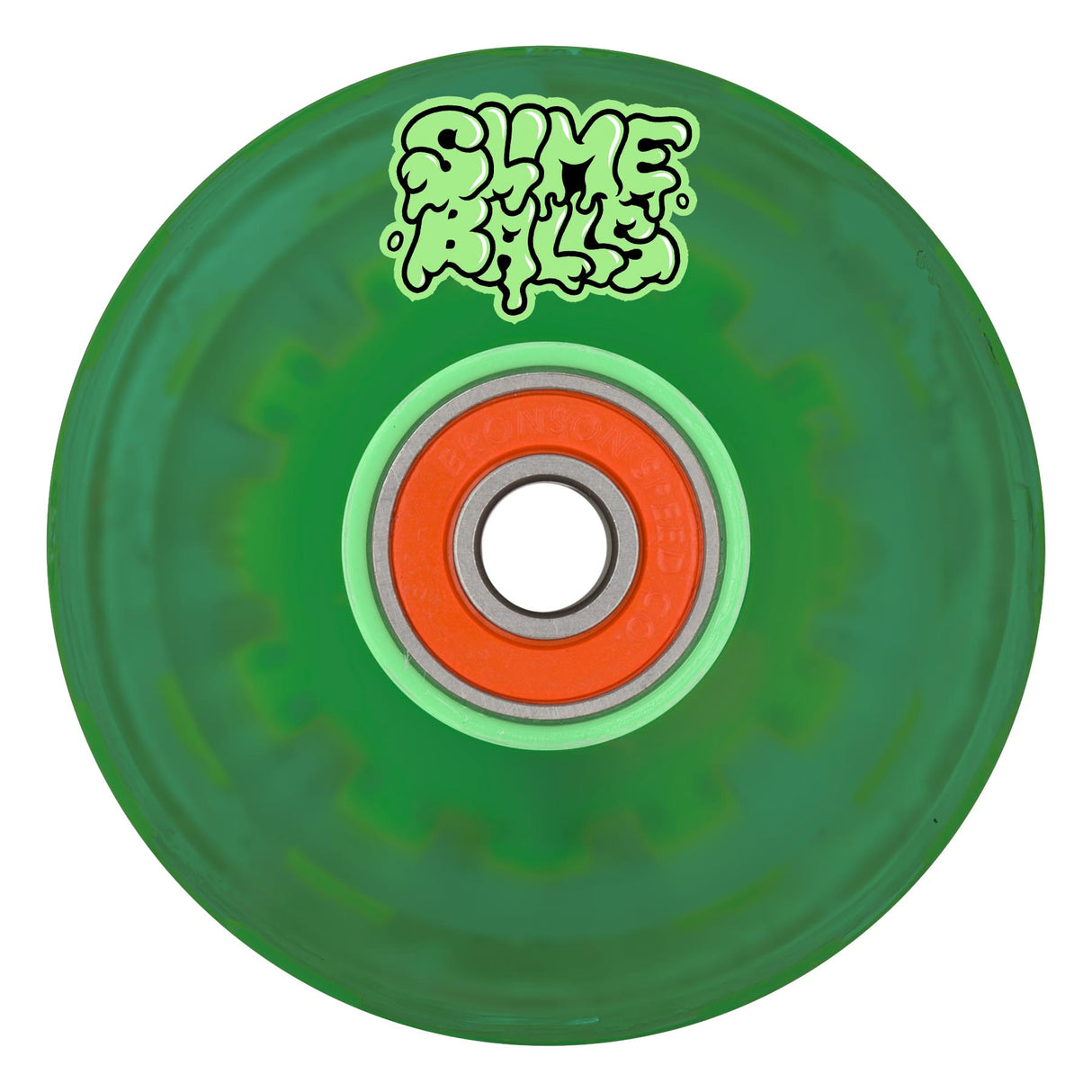 Slime Balls Accelerator Light Ups OG Slime Transparent Green 78a 66mm Cruiser Skateboard Wheels