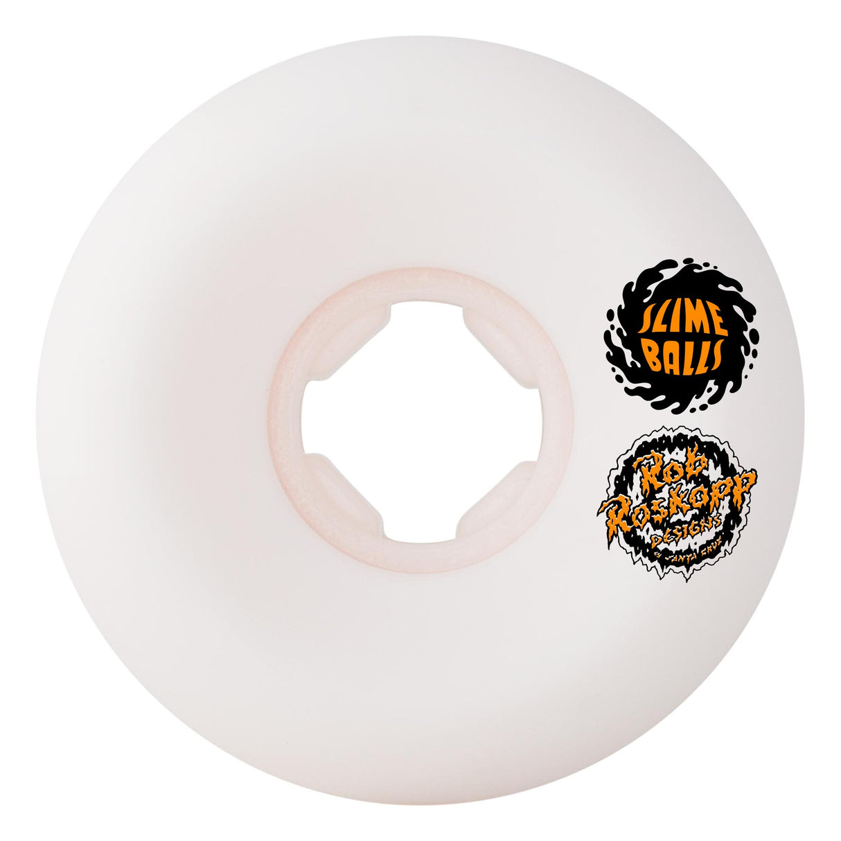 Slime Balls Roskopp Face Two Reissue White Hardline 95a 54mm Skateboard Wheels