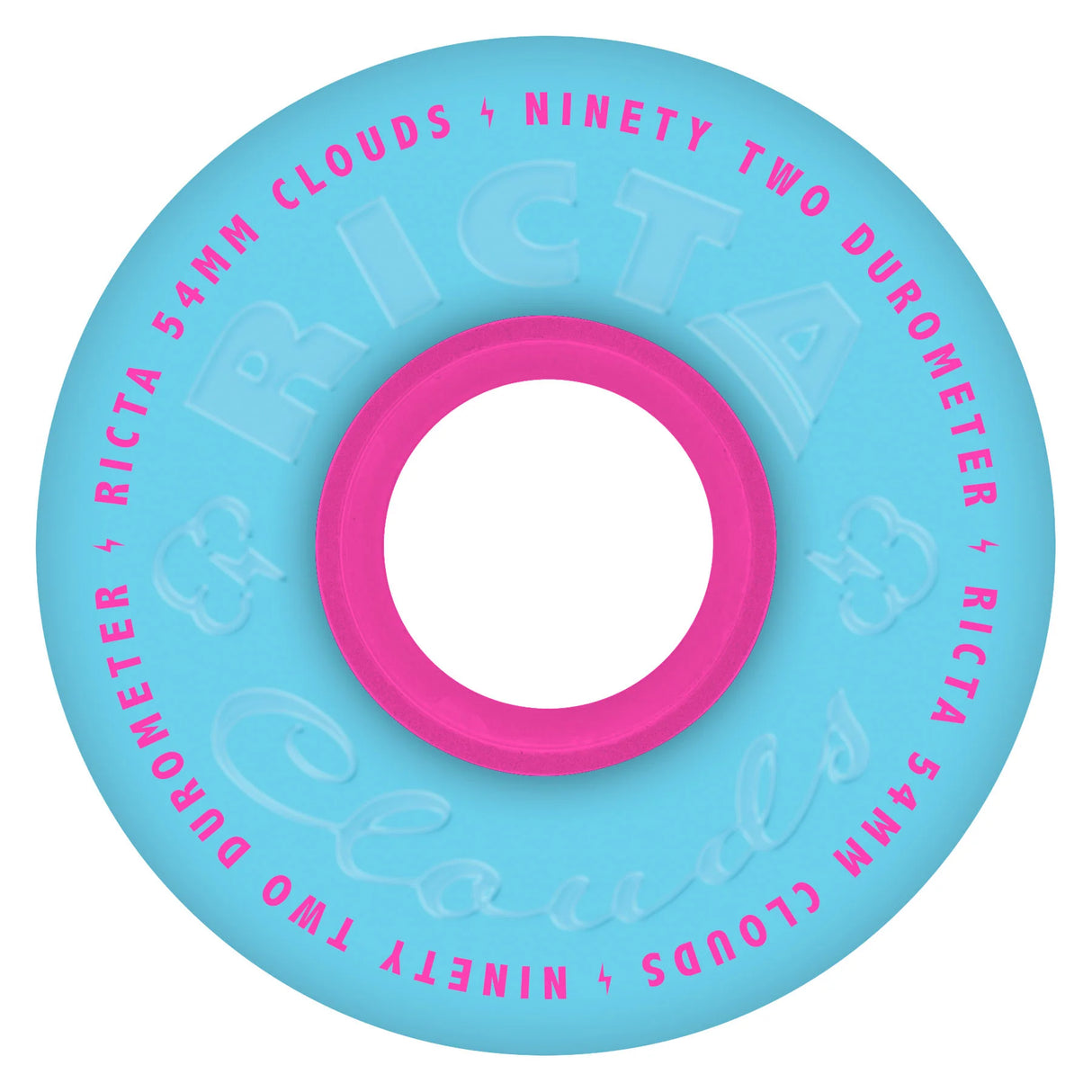 Ricta Clouds Blue Pink 92a 54mm Skateboard Wheels
