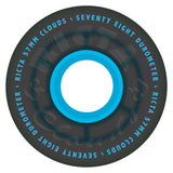 Ricta Clouds Transparent Black Blue 78a 57mm Skateboard Wheels