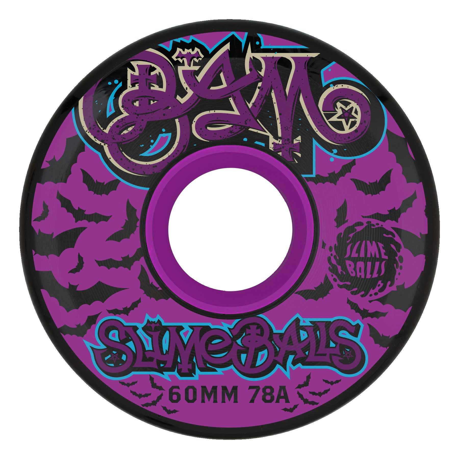 Slime Balls 60mm Bam Margera Guest OG Slime Black 78a Skateboard