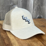 Long Beach Skate LBS Long Side Corduroy Trucker Beige Snapback Hat