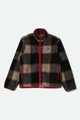 Brixton Buffalo Plaid Sherpa Black Cream Full Zip Jacket