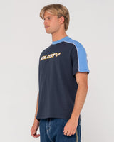 Rusty Straight Shooter Navy Blue Regatta Tee S/s Shirt