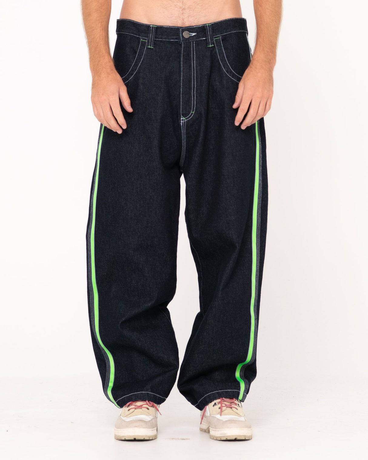 Rusty Flip Daddy Baggy Red Dawg Blue Denim Jeans