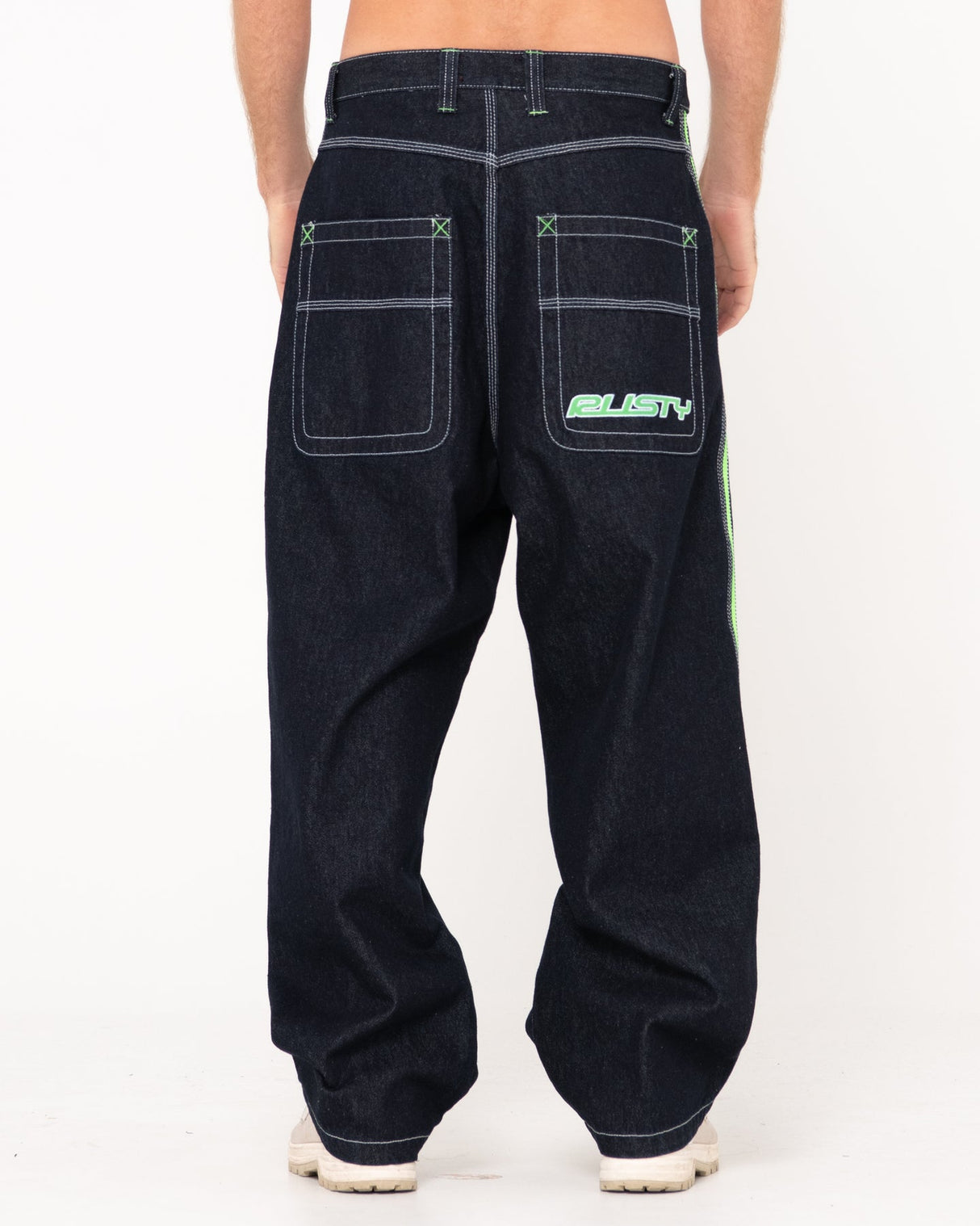 Rusty Flip Daddy Baggy Red Dawg Blue Denim Jeans