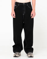 Rusty Escape Baggy Black Out Denim Jeans