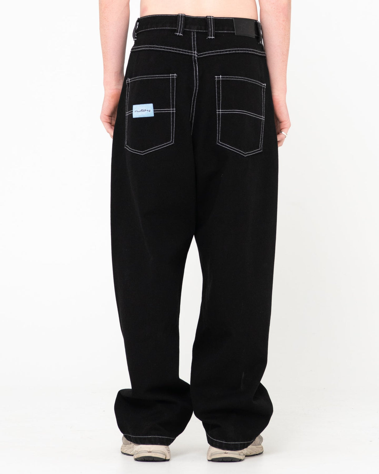 Rusty Escape Baggy Black Out Denim Jeans