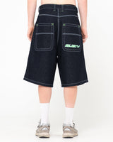 Rusty Flip Daddy Draggin Blue Green Jorts