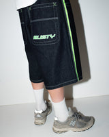 Rusty Flip Daddy Draggin Blue Green Jorts