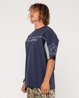 Rusty Cyberwave Dark Blue S/s Shirt