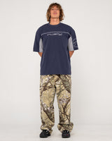 Rusty Cyberwave Dark Blue S/s Shirt