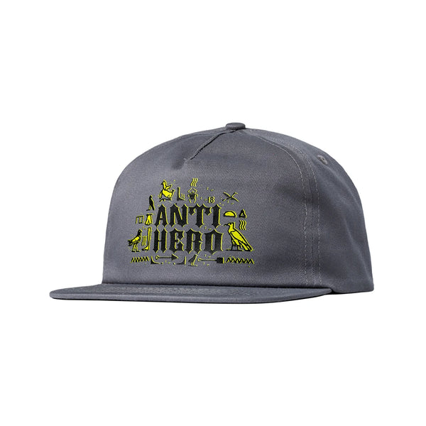 Baseball Hat Anti Hero Snapback Anti-Hero Hero Glyphics Charcoal