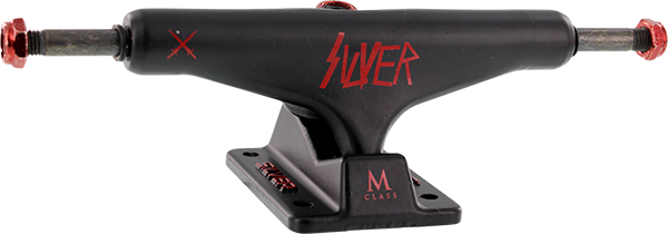 Silver M-Class Hollow Slay Black Red Set of 2 Trucks
