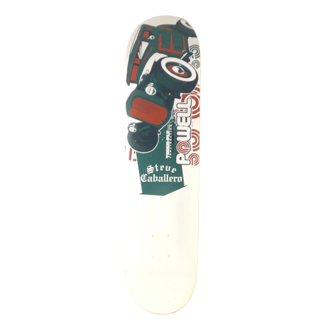 Powell Peralta  Steve Caballero Hot Rod White Green Brown Size 7.75" Vintage NOS Deck 2005