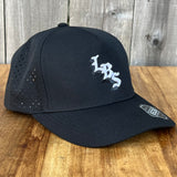 Long Beach Skate LBS Long Side Performance Water Repellent Black Snapback Hat