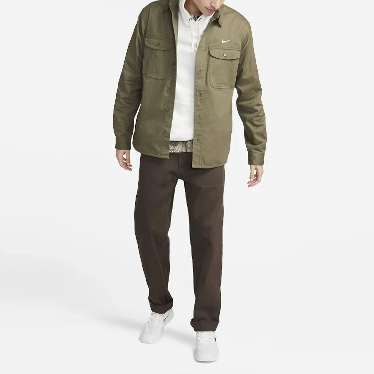 Nike SB Woven Skate Neutral Olive L/S Button Up Shirt