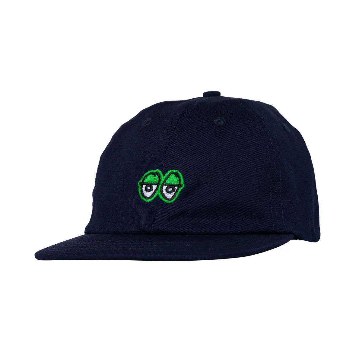 Krooked Eyes Navy/Green Strapback Hat