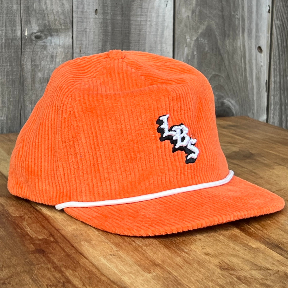 Long Beach Skate LBS Long Side Corduroy Rope Orange Snapback Hat