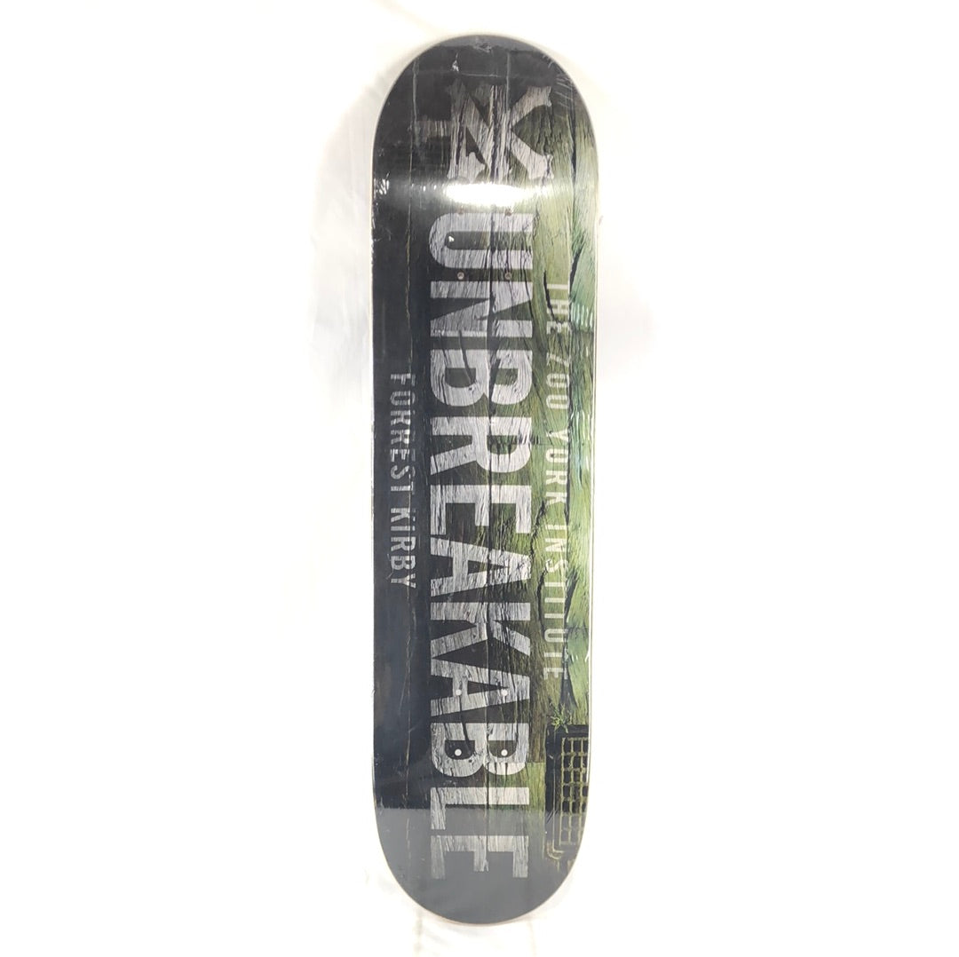 Zoo York Forrest Kirby Unbreakable Wood Background Green/White Size 7.75 Skateboard Deck 2010