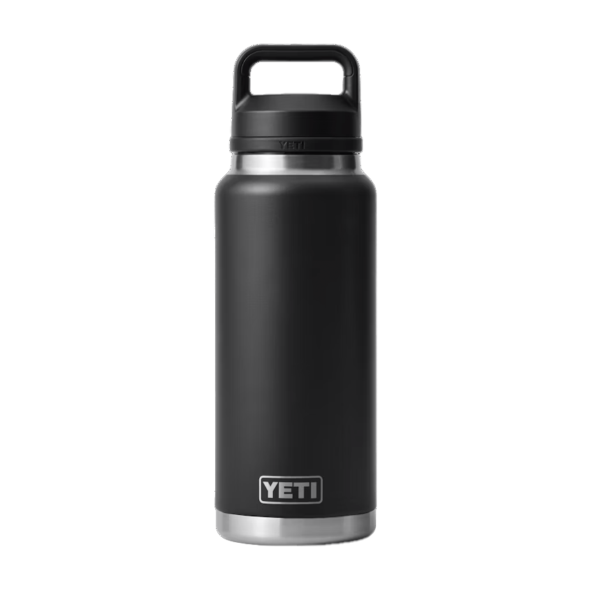 Yeti Rambler 36oz Black Water Bottle with Chug Cap