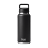 Yeti Rambler 36oz Black Water Bottle with Chug Cap