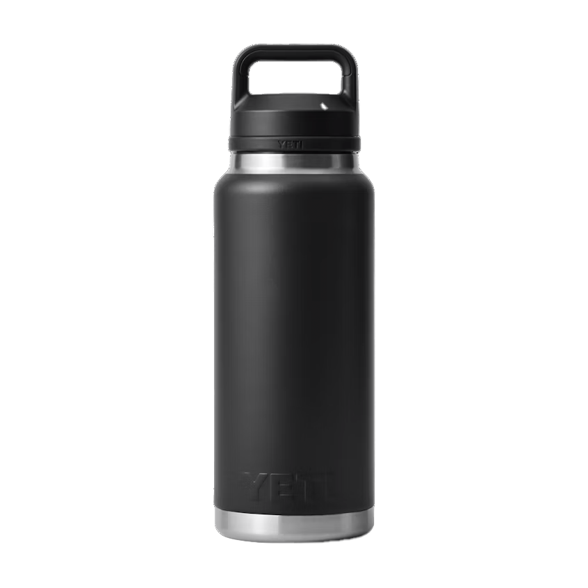 Yeti Rambler 36oz Black Water Bottle with Chug Cap