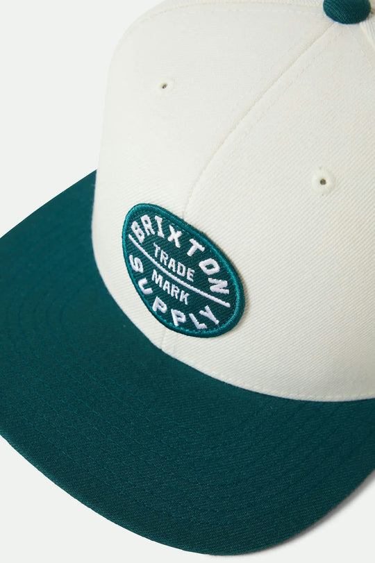 Brixton Oath III Off White Night Sage Snapback Hat