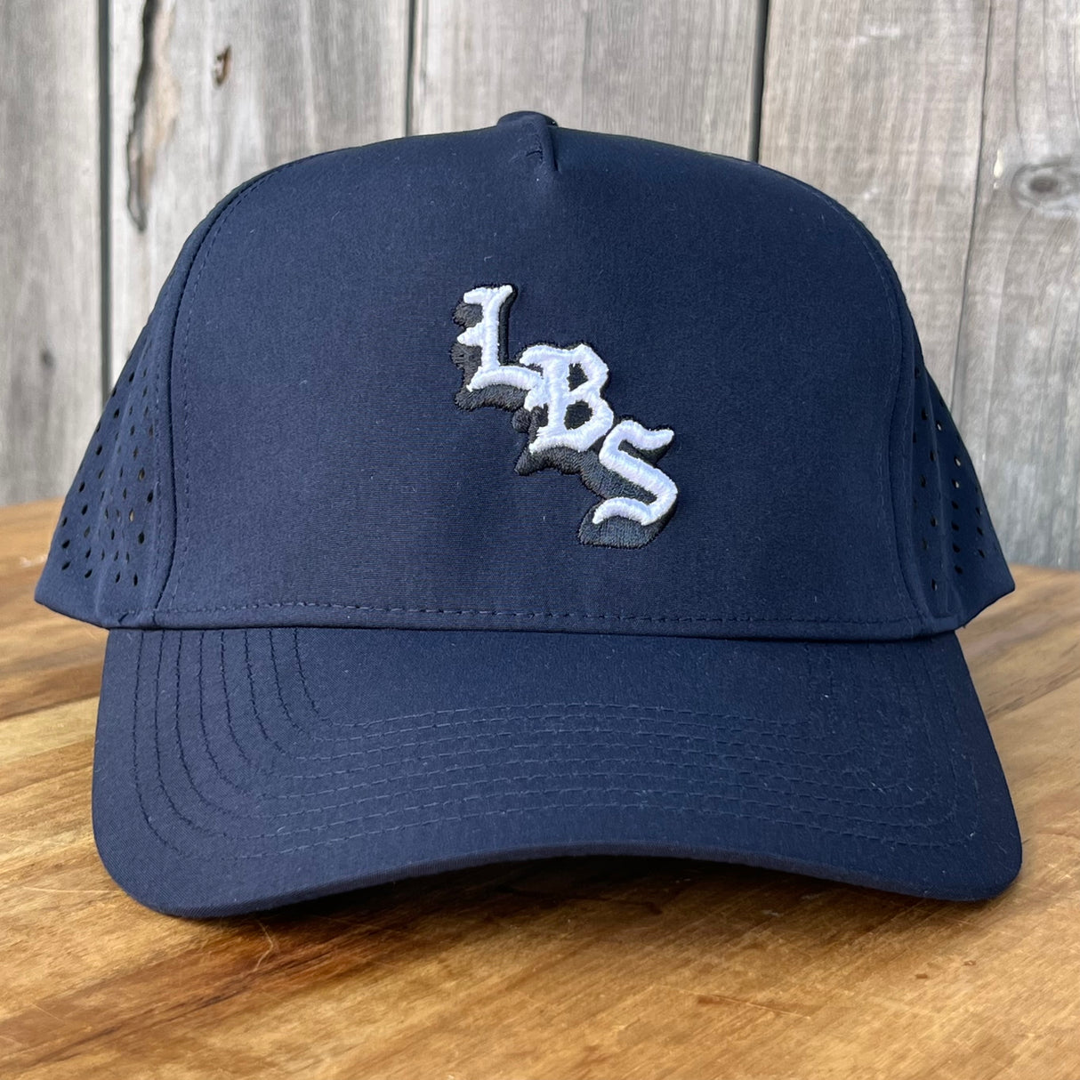 Long Beach Skate LBS Long Side Performance Water Repellent Extra Large Navy Snapback Hat