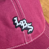 Long Beach Skate LBS Long Side Contrast Stitch Red Strapback Hat