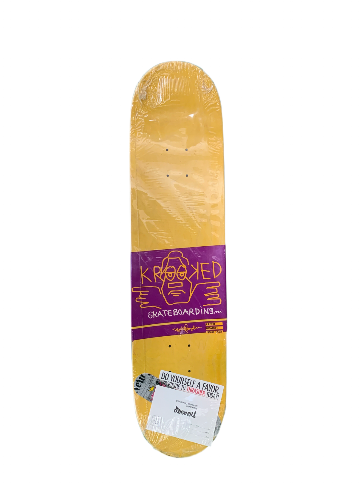 Krooked Mark Gonzales Paper Board 1 Issue 11/02 8.125" Classic Skateboard Deck