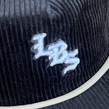 Long Beach Skate LBS Long Side Corduroy Rope Black Snapback Hat